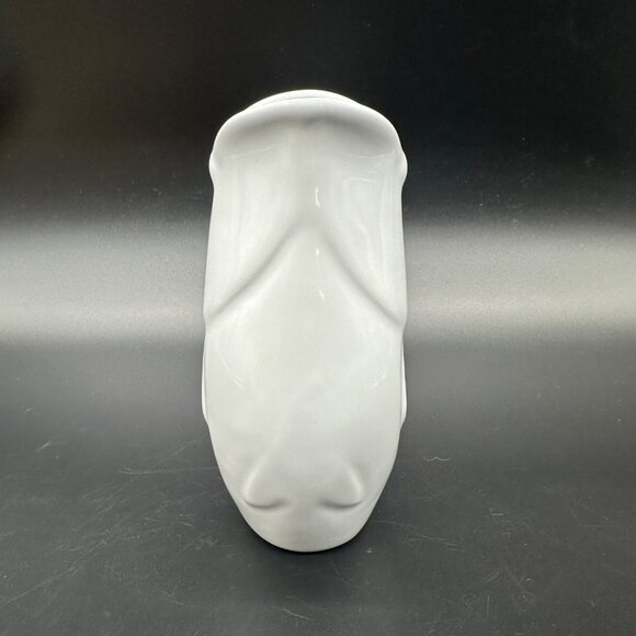 Gurgle Pot Koi Fish Pitcher 2006 White Ceramic Jug Figural Nautical 6.5 Inch - Picture 3 of 9